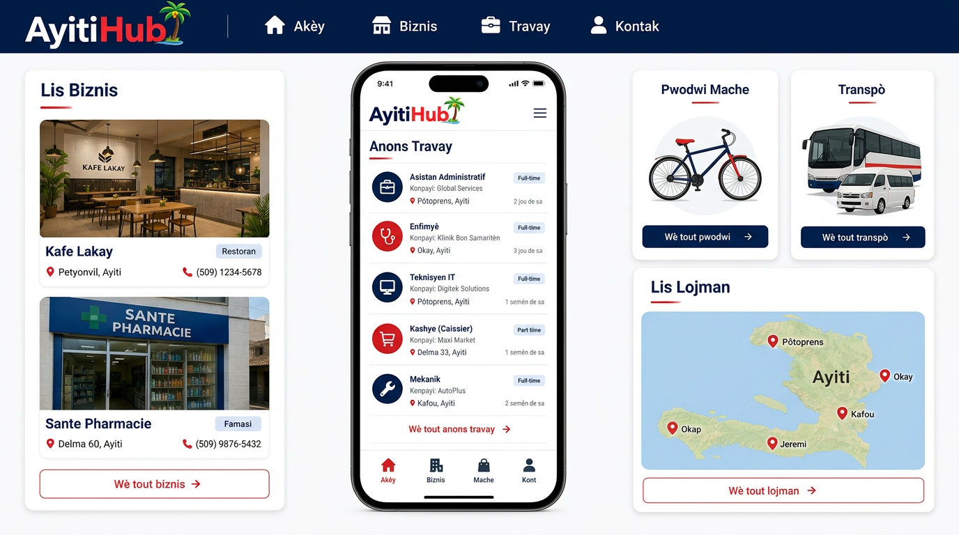 AyitiHub dashboard preview
